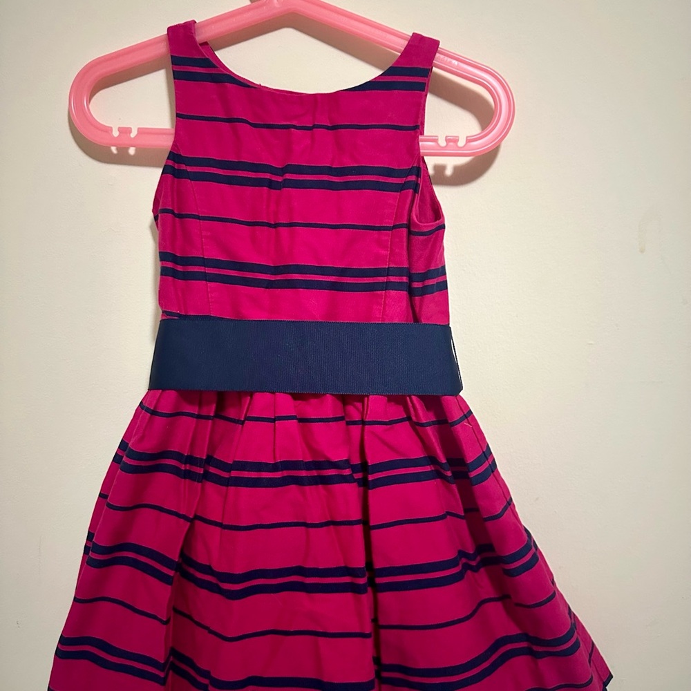 Polo by Ralph Lauren Blue and Pink Pleated Halter Sundress